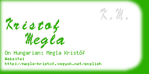 kristof megla business card